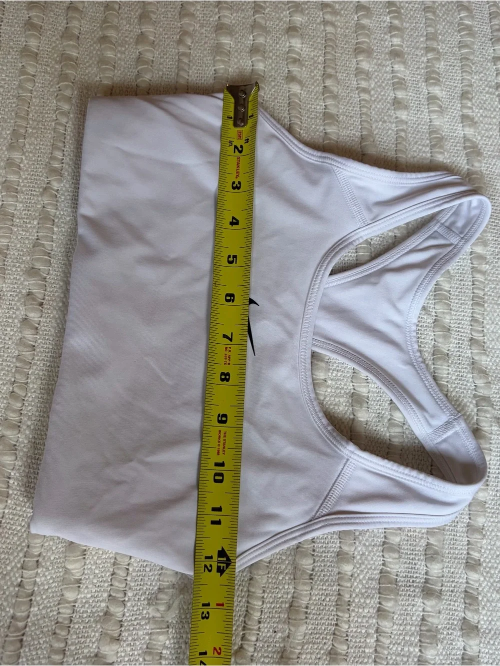 Nike White Racerback Youth Kids Girls Sports Bra Size Small